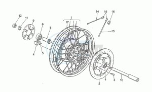 Nevada 350 drawing Rear wheel