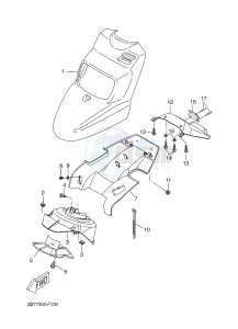 CW50 CW50LN 80 BOOSTER 13" NAKED (1WP6) drawing FRONT FENDER