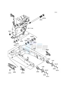 Z800 ZR800EGF UF (UK FA) XX (EU ME A(FRICA) drawing Swingarm