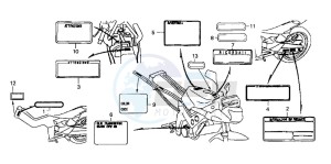 NSR125F drawing CAUTION LABEL