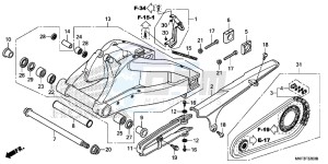 CBR1000S1H 2ED - (2ED) drawing SWINGARM