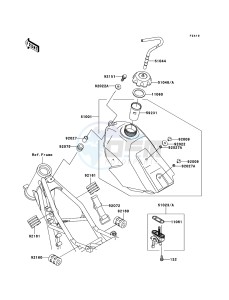 KX85 / KX85 II KX85B7F EU drawing Fuel Tank