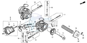 GL1500SE GOLDWING SE drawing CARBURETOR (COMPONENT PARTS)