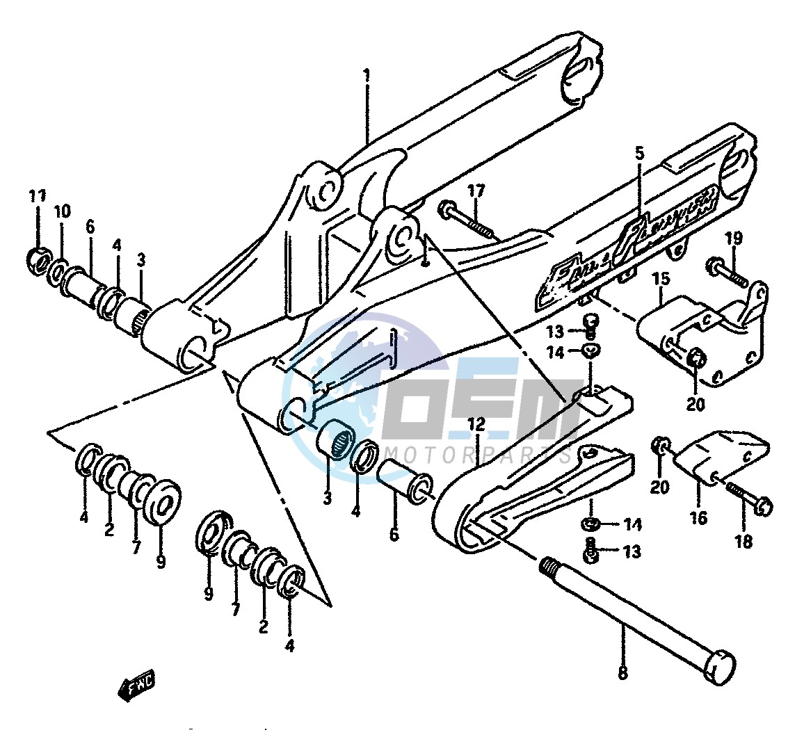 REAR SWINGING ARM (MODEL J)