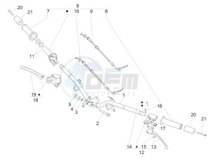 Liberty 125 4t ptt (SL) SL drawing Handlebars - Master cilinder