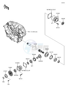 BRUTE FORCE 750 4x4i EPS KVF750GGF EU drawing Front Bevel Gear