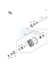 KX450F KX450HGF EU drawing Front Hub