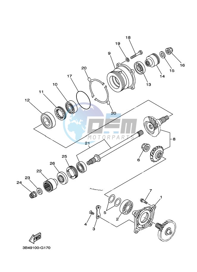 MIDDLE DRIVE GEAR