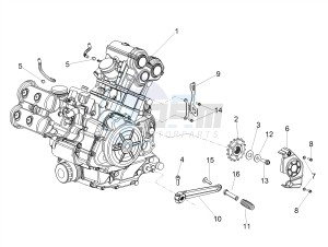 SHIVER 900 E4 ABS (EMEA, LATAM) drawing Engine-Completing part-Lever