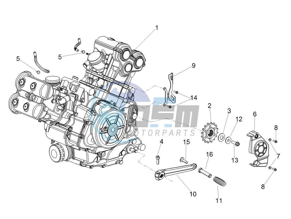 Engine-Completing part-Lever