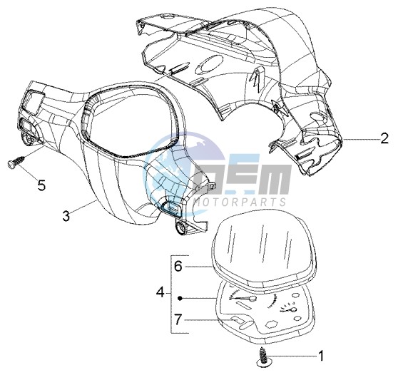 Speedometer Kms. - handlebar covers