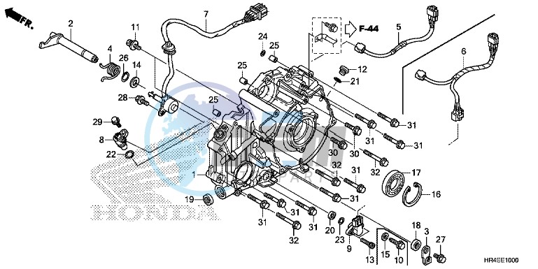 REAR CRANKCASE COVER