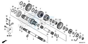 VFR1200XD Europe Direct - (ED) drawing TRANSMISSION (VFR1200XD/XDA/XDS) (MAINSHAFT)