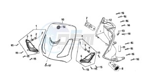 FIDDLE II 50 45KMH NEW ENGINE drawing FR  COVER FRONT INNER BOX