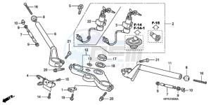 CBR125RWA Europe Direct - (ED / WH) drawing HANDLE PIPE/TOP BRIDGE