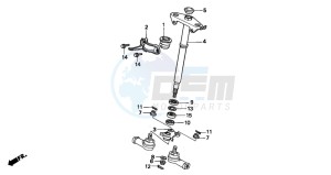 TRX300 FOURTRAX drawing STEERING SHAFT