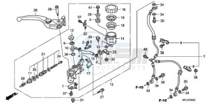 CBR1000RR9 Europe Direct - (ED / MME) drawing FR. BRAKE MASTER CYLINDER (CBR1000RR)