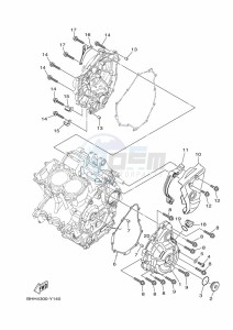 MT-07 MTN690-U (BHH4) drawing CRANKCASE COVER 1