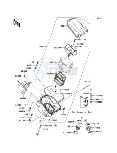 KVF750_4X4_EPS KVF750HDF EU drawing Air Cleaner