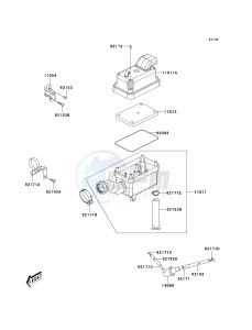 KSF 90 A [KFX90] (A7F-A9S) A8F drawing AIR CLEANER