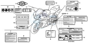 CBR600RAA Europe Direct - (ED / ABS) drawing CAUTION LABEL