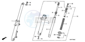 CBF125MA UK - (E) drawing FRONT FORK