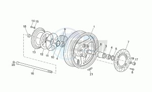 V 11 1100 Sport - Mandello Sport/Mandello drawing Rear wheel