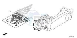 SH125AD SH125i UK - (E) drawing GASKET KIT A