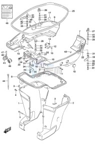 DF 300AP drawing Side Cover w/Transom (X or XX)