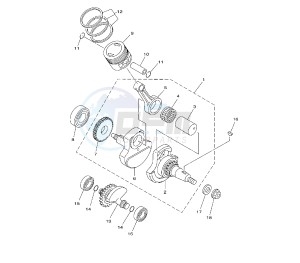 TT R E/LE 125 drawing CRANKSHAFT AND PISTON