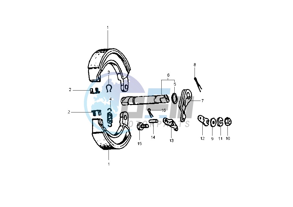 Brake shoe Rear