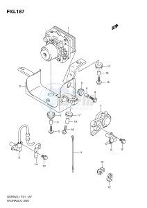 GSF650 (E21) Bandit drawing HYDRAULIC UNIT (GSF650SAL1 E21)