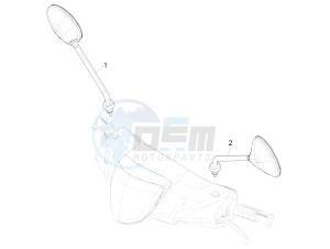 Liberty 50 iGet 4T 3V-2015-2017 (EMEA) drawing Driving mirror/s