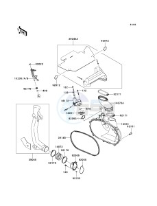 KVF 650 A [PRAIRIE 650 4X4] (A2) [PRAIRIE 650 4X4] drawing CONVERTER COVER_DRIVE BELT