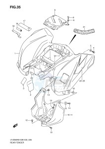 LT-Z250 (E28-E33) drawing REAR FENDER (MODEL K9)