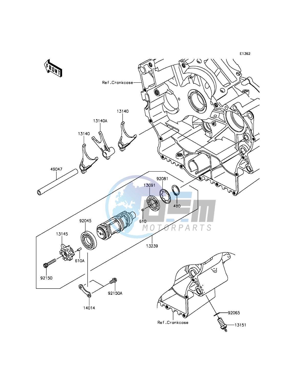 Gear Change Drum/Shift Fork(s)