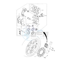 VP X-CITY 250 drawing FRONT BRAKE CALIPER