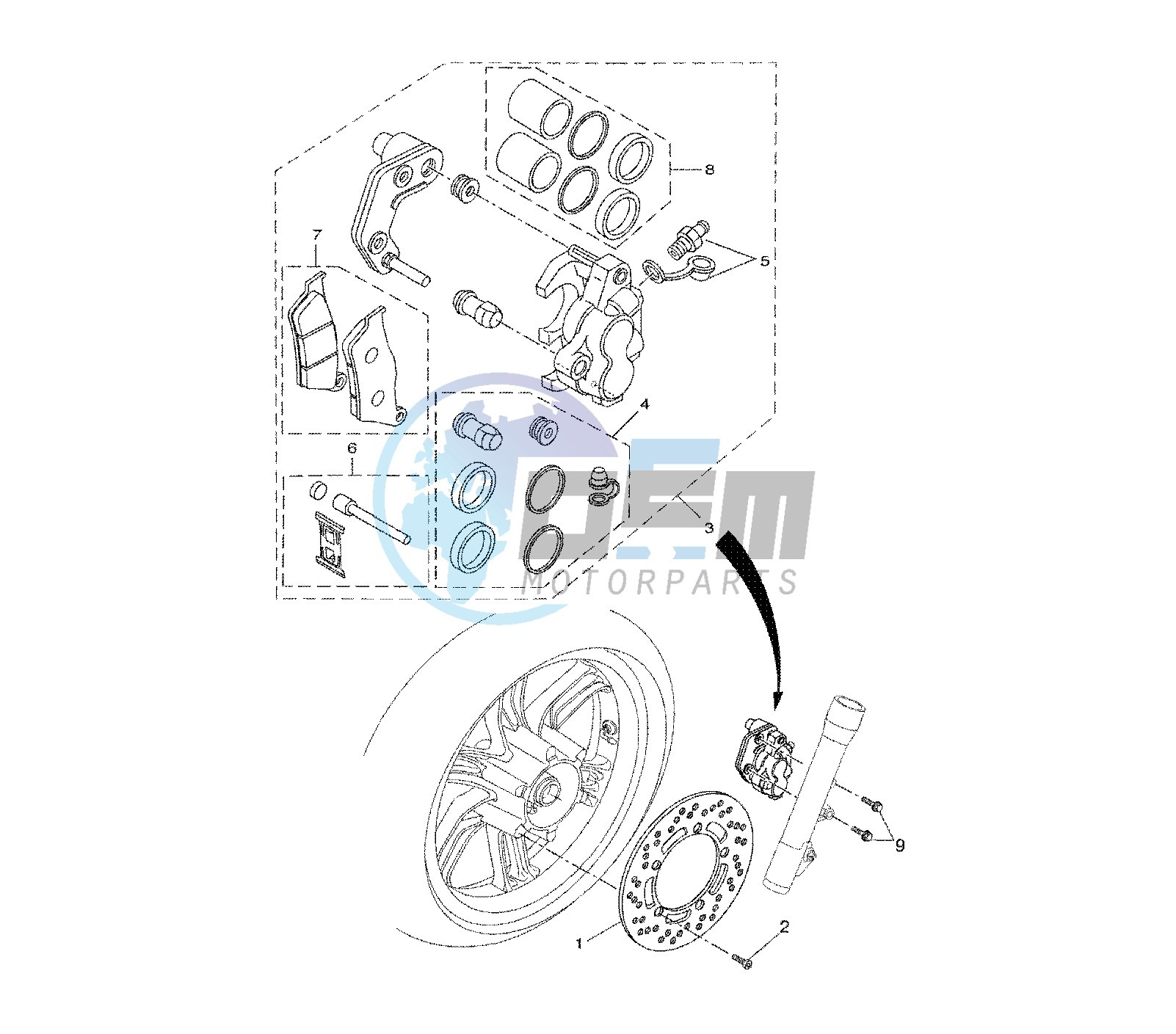 FRONT BRAKE CALIPER