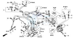 VFR800A drawing FRONT BRAKE HOSE (VFR800A)