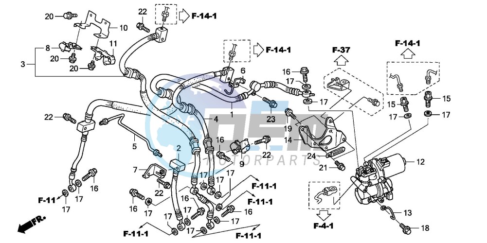 FRONT BRAKE HOSE (VFR800A)