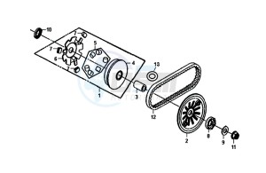 FIDDLE II 50 (25 KM/H) (AF05W4-NL) (E4) (L8-M0) drawing MOVABLE DRIVE FACE ASSY / FIDDLE II 50 (25 KM/H) (AF05W4-NL) (E4) (L8-M0)