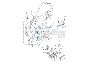 YZF R1 1000 drawing COWLING MY99