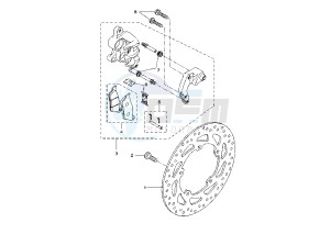 VP VERSITY 300 drawing FRONT BRAKE CALIPER MY04