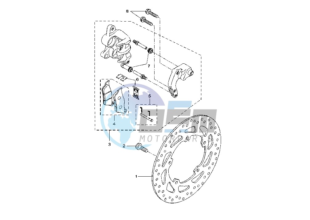 FRONT BRAKE CALIPER MY04