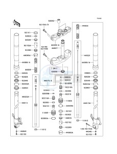 ZR 1000 A [Z1000] (A1-A3) A3 drawing FRONT FORK