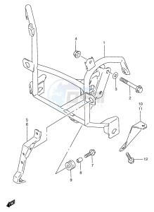 GSF1200 (E2) Bandit drawing COWLING BRACE (GSF1200ST SV SAV SW SAW SX SAX SY SAY)