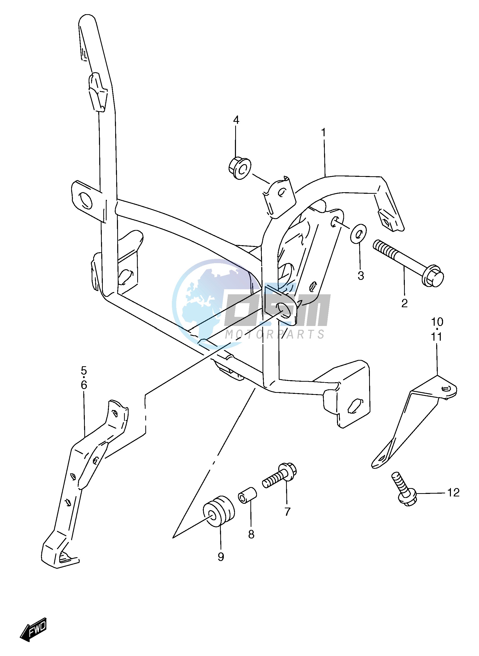 COWLING BRACE (GSF1200ST SV SAV SW SAW SX SAX SY SAY)