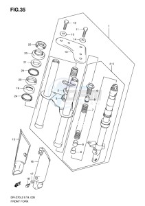 DR-Z70 EU drawing FRONT FORK