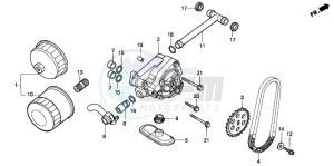 VT600C drawing OIL FILTER/OIL PUMP