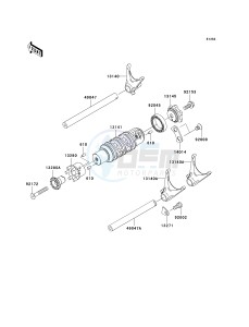 EX 650 A [NINJA 650R] (A6F-A8F) A8F drawing GEAR CHANGE DRUM_SHIFT FORK-- S- -